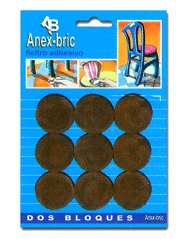 FIELTRO 8520 ADHES.  9 DISCOS x28 MM MARRON