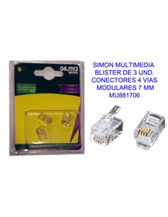 SIMON FINSTOC MULTIMEDIA BL3 CONECT.4 VIAS MODULAR 7MMMU881706