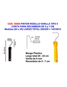 PINTOR MANGO VARILLA RODILLO CORTA 5(85x  55)LARGO 22014510612