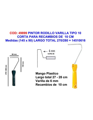 PINTOR MANGO VARILLA RODILLO CORTA 10145x 90)LARGO 28014510616