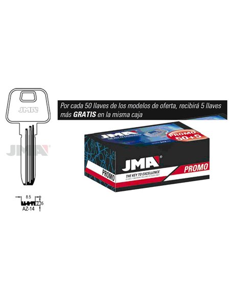 LLAVES JMA PROM. 50 LLAVES+5 GRATIS SEGURIDAD LATON MOD:AZ-14 