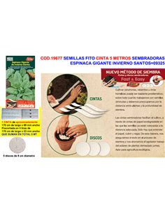 SEMILLAS FITO CINTA 5 MT.SEMBRARESPINACA GIGANTE INVIER.S09325