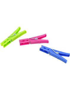 PINZA PLASTICO CORA SET 20 PIEZAS 8.9X1.2 CM