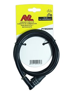 AVL CANDADO CABLE CUBIERTA DE COMBINACION 3 DIGITOSPYM2809