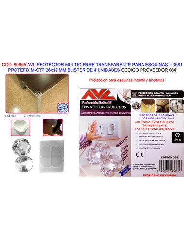 AVL FINSTO PROTEFIX ESQUINAS TRANSPM-CTP26x19MM BL4U3681 (684)
