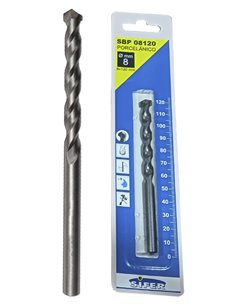 SIFER BROCA PORCELANICO 8 X 120 BLISTERSBP08120