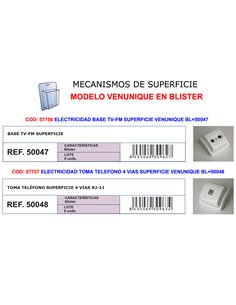 ELECTRICIDAD FINSTO TOMA TELEF 4 VIAS SUPERF VENUNIQ50048-91848