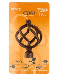 CORTINA FINSTOCK TERMINAL BARRA METAL 19 MM VOLGA 11 NEGRO/ORO