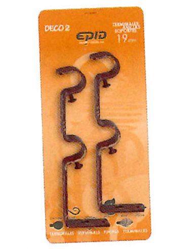 CORTINA FINSTOCK  2 SOPORTE BARRA 19 MM DOBLE FIJO 11 NEGRO ORO