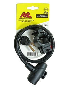 AVL CANDADO CABLE 3,8 MM DE CUBIERTA CON LLAVE DE PUNTOSPY2219