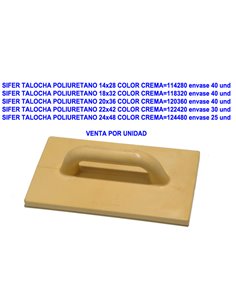 SIFER TALOCHA POLIURETANO 22x42 COLOR CREMA122420