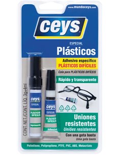 CEYS ADHESIVO PEGAMENTO PLASTICOS DIFILES 3gr+4ml504114