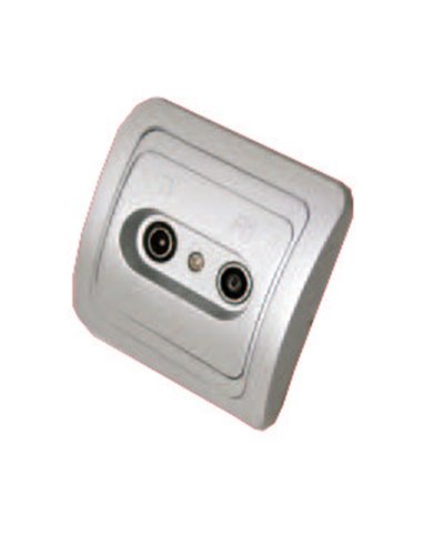 ELECTRICIDAD FINSTOCK BASE TV-FM ALUMINIO BLISTER 40831