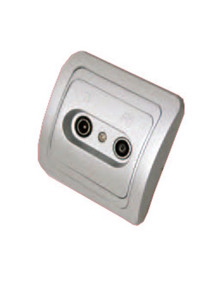 ELECTRICIDAD FINSTOCK BASE TV-FM ALUMINIO BLISTER 40831