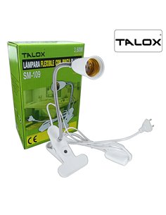 TALOX LAMPARA-FLEXO CON PINZA BLANCA REF. SM-109