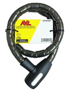 AVL CANDADO CABLE DE CUBIERTA 22x100 CM CON LLAVE SERRETAPY5122
