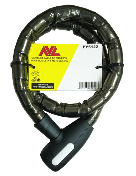 AVL CANDADO CABLE DE CUBIERTA 25x100 CM CON LLAVE SERRETAPY5122