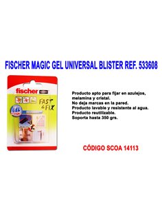 FISCHER FINSTOCK COLGADOR  MAGIC GEL UNIVERSAL BLISTER 533608