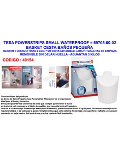 TESA FINSTOCK POWERSTRIPS SMALL  CESTA BA�OS PEQUE�A59705-00-02