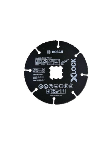 BOSCH DISCO CARBURO PROFES. X-LOCK MULTIMATERIAL 115 2608619283