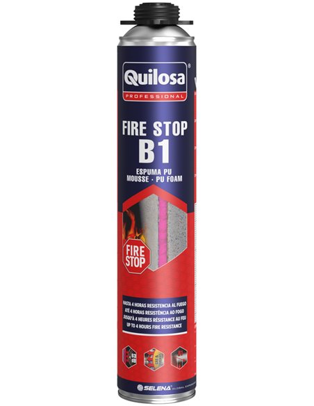 QUILOSA ESPUMA PU FIRESTOP B1 PISTOLA 750 ML ROSA10003282