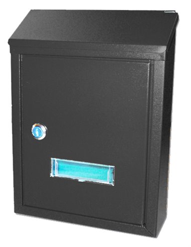 BAMBU BUZON EXT.METAL VERTICAL NEGRO320x235x80 MM38011B