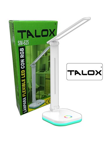 TALOX LAMPARA-FLEXO LED RGB BLANCA C/BASE DE COLOR  REF. SM-625