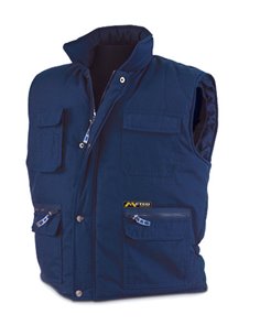 ROPA FINSTOCK ABRIGO CHALECO AZUL MULTIBOLSILLO XXL288VMA POLIE