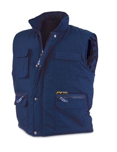 ROPA FINSTOCK ABRIGO CHALECO AZUL MULTIBOLSILLO L288VMA POLIES