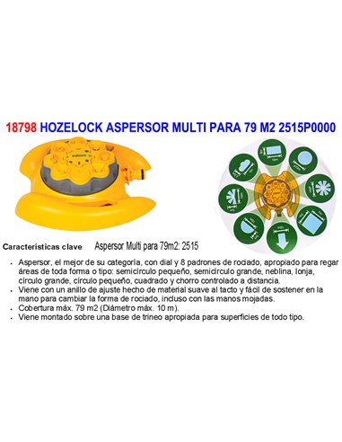 HOZELOCK ASPERSOR FINSTOCK MULTIPLE PARA 79 M2 2515P00002515
