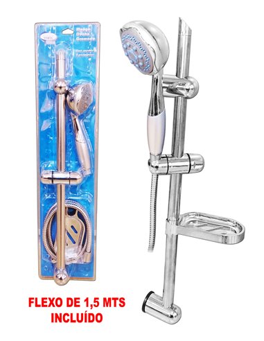 PLUVIA FINSTOCK SET DUCHA 5 POSICIONES+BARRA+JABONERA04020600