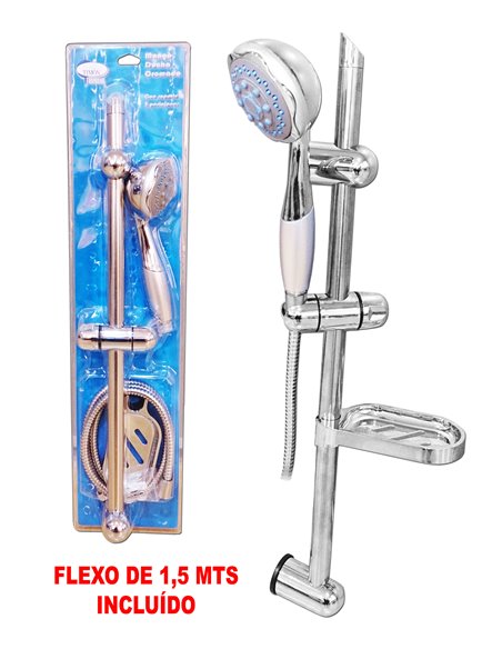 PLUVIA FINSTOCK SET DUCHA 5 POSICIONES+BARRA+JABONERA04020600