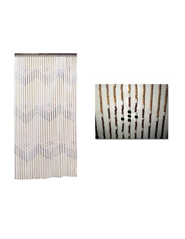 BAMBU FINSTOCK CORTINA GOMERA 90x200x50 FILAS BOLAS 3 CENEFAS