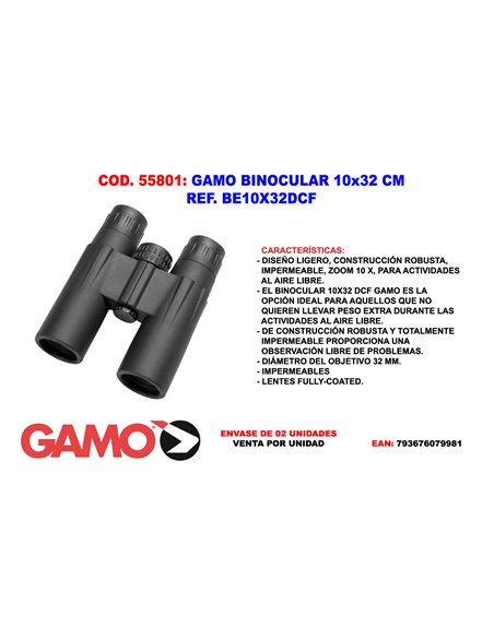 GAMO BINOCULAR 10 X 32 BE10X32DCF