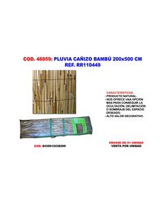 PLUVIA FINSTOCK CA�IZO BAMBU 200x500 GROSOR 0.7-1 � CMRR110449