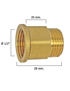 Extensão Hexagonal Polida 1/2x20 2
