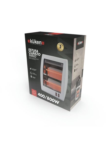 Stufa al quarzo da pavimento Küken 2 bar 800w