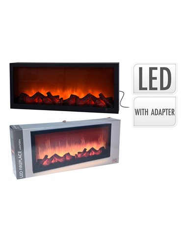 Lareira elétrica com iluminação LED