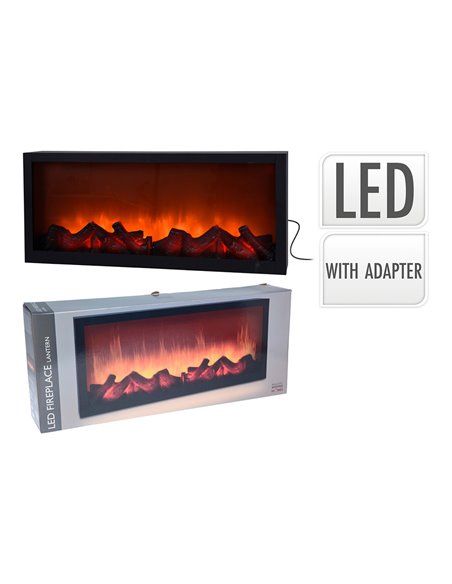 Lareira elétrica com iluminação LED