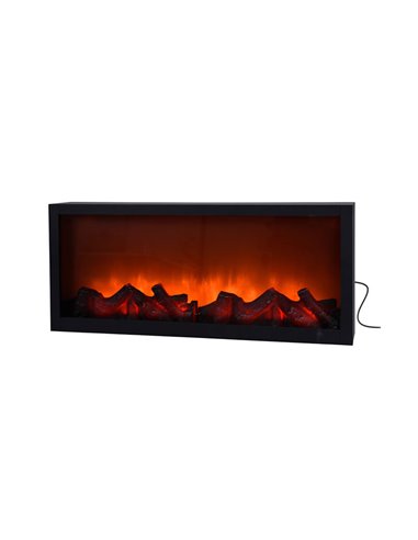 Electric fireplace with LED lighting