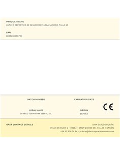 Zapato deportivo de seguridad targa sandro, talla 40 2