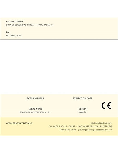 Stivale antinfortunistico Targa - H Paul, taglia 40