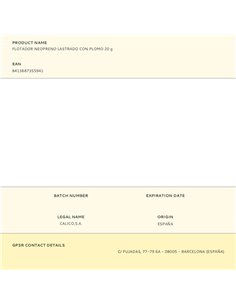 Bóia de neoprene com peso de 20 g de chumbo 2