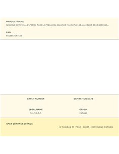 Esca artificiale speciale per la pesca di calamari e seppie, 135 mm, colore rosso, ventre bianco 2