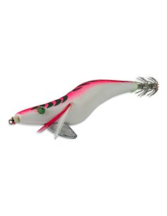 Esca artificiale speciale per la pesca di calamari e seppie. 135 mm rosa, ventre bianco.