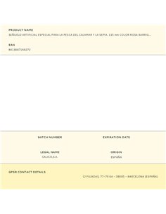 Esca artificiale speciale per la pesca di calamari e seppie. 135 mm rosa, ventre bianco. 2