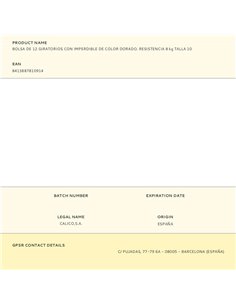 Confezione da 12 girelle con spilla di sicurezza color oro. Capacità 8 kg. Misura 10. 2