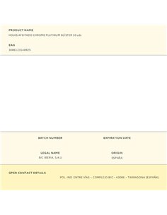 Lâminas de barbear cromadas platina blister 10 unidades 2