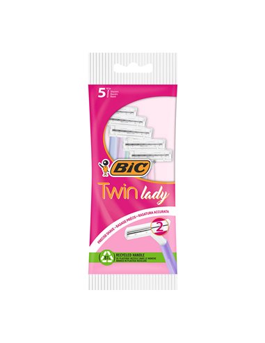 Disposable hair razor twin lady pack 5 units