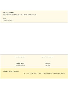 Pacote com 5 unidades de lâmina de barbear descartável para duas mulheres 2